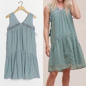 Anthropologie | Aida embroidered mini dress